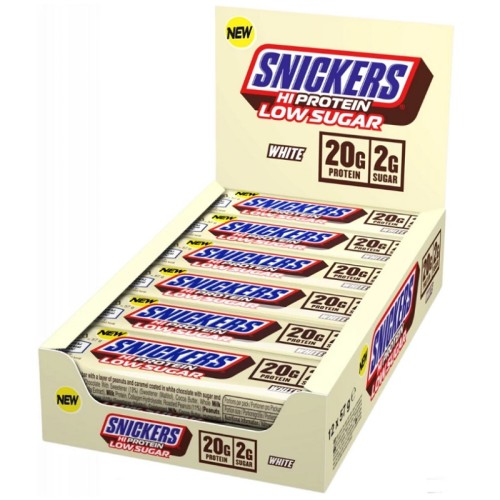Mars Protein Snickers White Low Sugar High Protein Bar, 1x57 Grams/12 bars box/