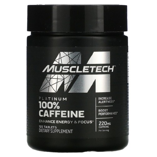 MuscleTech Platinum Caffeine, 125 Tablets
