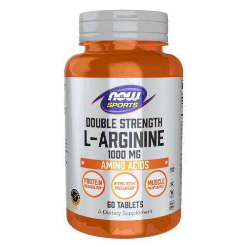 NOW L-Arginine 1000 mg, 60 tablets