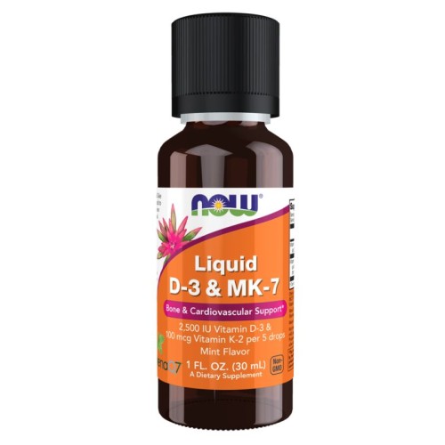 NOW Vitamin D-3 Liquid plus MK-7, 30 ml