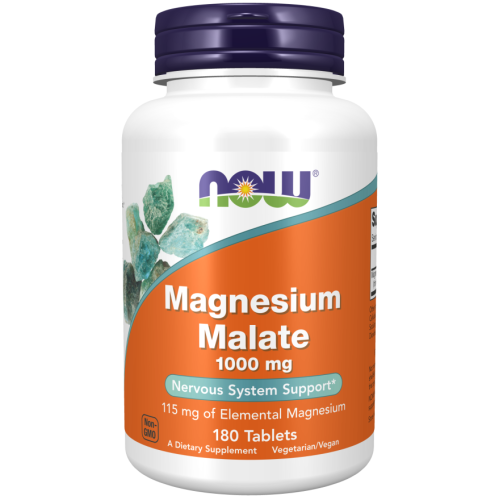 NOW Magnesium Malate 1000mg, 180 Tablets