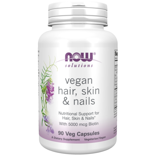 NOW Hair, Skin & Nails VEGAN, 90 Vegan Capsules