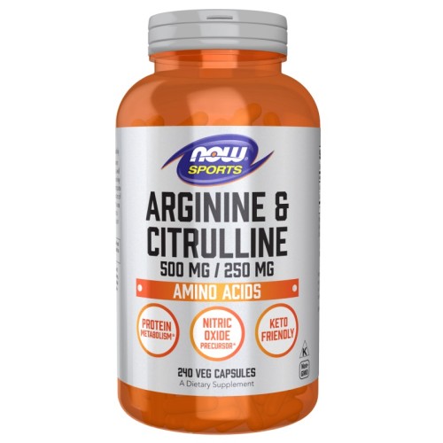 NOW Arginine & Citrulline, 240 Veg Capsules