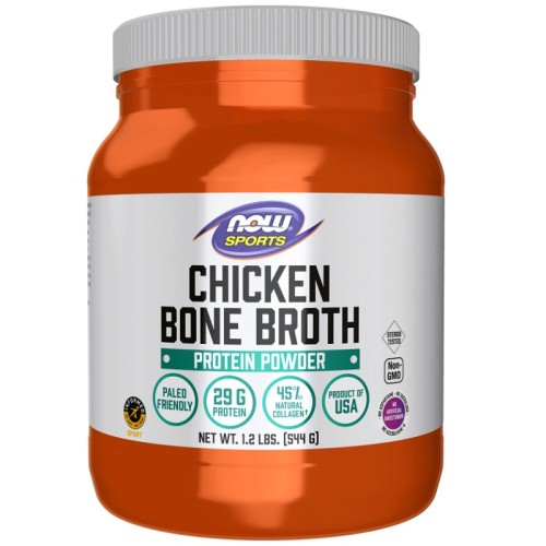 NOW Bone Broth Chicken Powder, 544 Grams