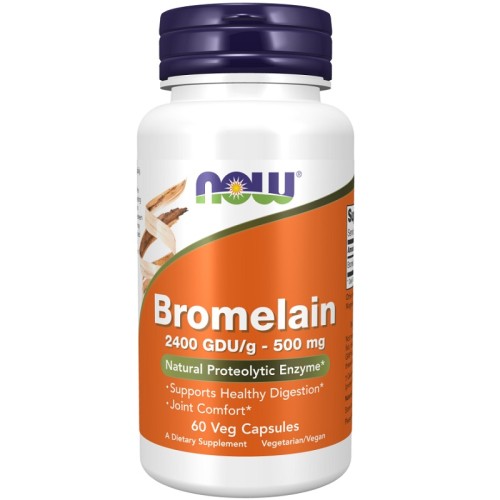 NOW Bromelain 500mg, 60 Veg Capsules