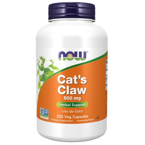 NOW Cat“s Claw 500mg, 250 Veg Capsules
