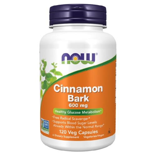 NOW Cinnamon Bark 600mg,120 Veg Capsules