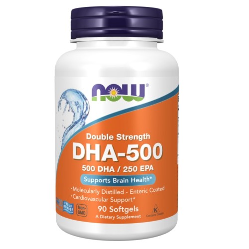 NOW DHA-500, 500 DHA / 250 EPA, 90 Softgels