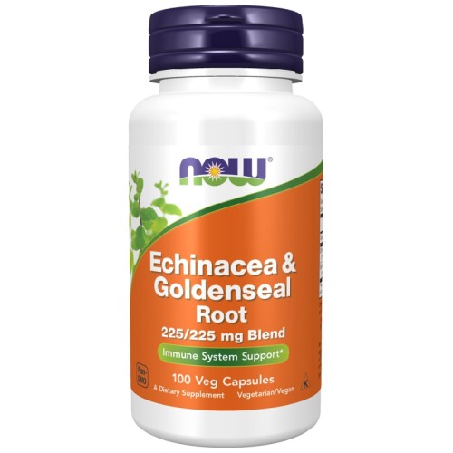 NOW Echinacea & Goldenseal Root, 100 Capsules