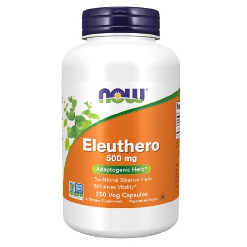 NOW Eleuthero 500mg, 250 Veg Capsules