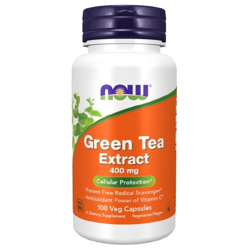 NOW Green Tea Extract 400mg, 100 Veg Capsules