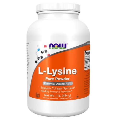 NOW L-Lysine Powder, 454 Grams