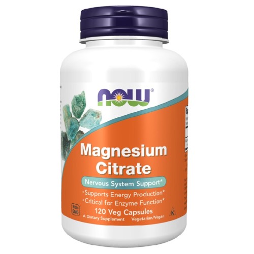 NOW Magnesium Citrate 400mg, 120 Veg Capsules