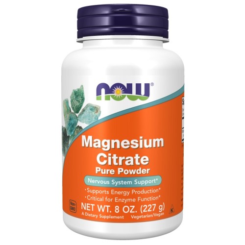 NOW Magnesium Citrate Pure Powder, 227 Grams
