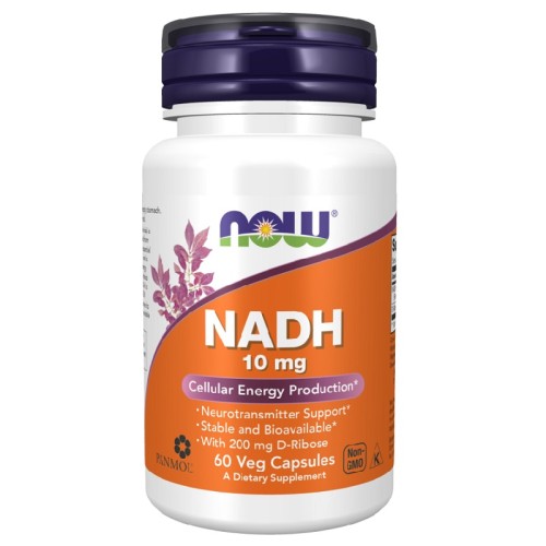 NOW NADH 10 mg, 60 Veg Capsules