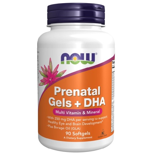 NOW Prenatal Gels + DHA, 90 Softgels