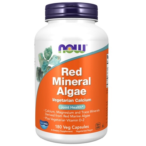 NOW Red Mineral Algae, 180 Veg Capsules