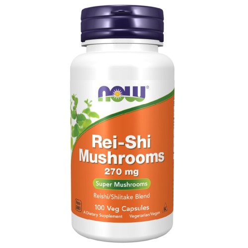 NOW Rei-Shi Mushrooms 270mg, 100 Veg Capsules