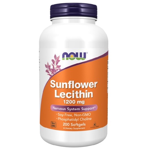 NOW Sunflower Lecithin 1200mg, 200 Softgels