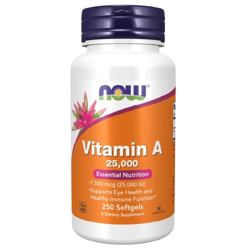NOW Vitamin A 25.000 IU, 250 Softgels