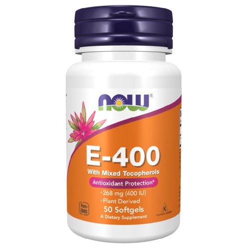 NOW Vitamin E-400 Mixed Tocopherols, 50 Softgels