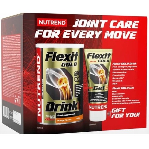 Nutrend Flexit Drink Gold, 400g+Flexit GEL Gold, 100ml