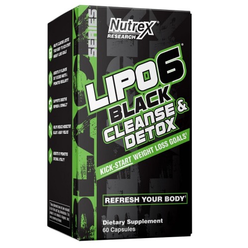 Nutrex Lipo6 Black Cleanse Detox, 60 Capsules