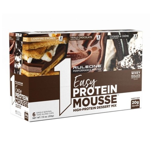 Rule1 R1 Easy Protein Mousse Variety Pack, 6x37 Grams/6 packs box/